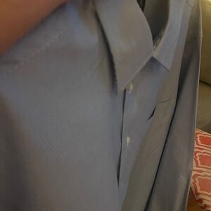 Jos. A. Bank Men's Pinstriped Navy Blue Dress Shirt